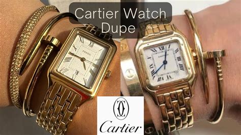 cartier dupe watch gold|cartier panthere alternative.